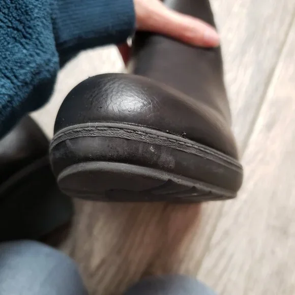 SALE Muk Luks Oxford wedge ankle booties 6.5 black - Picture 9 of 13